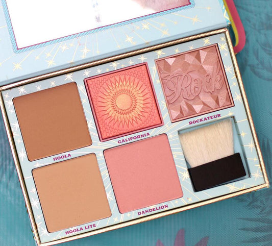 5 COLOR Face blush Palette With Brush